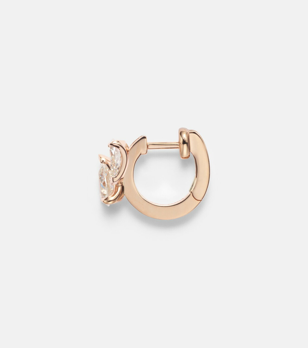 Repossi Serti Sur Vide 18kt rose gold single hoop earring with diamonds