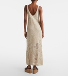 Brunello Cucinelli Dazzling Water Lillies knitted midi dress
