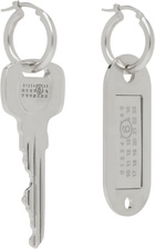MM6 Maison Margiela Silver Key Tag Earrings