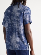 Onia - Vacation Camp-Collar Tie-Dyed Voile Shirt - Blue