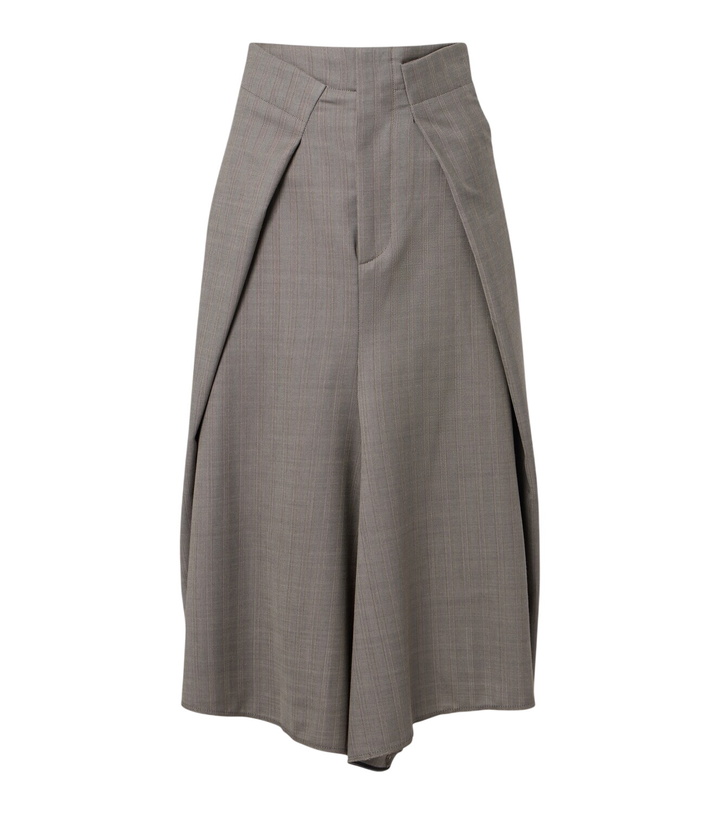 Photo: Victoria Beckham Asymmetric virgin wool midi skirt