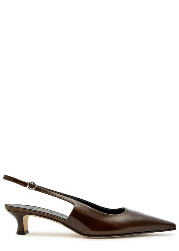 Photo: Aeyde Catrina 35 Patent Leather Slingback Pumps