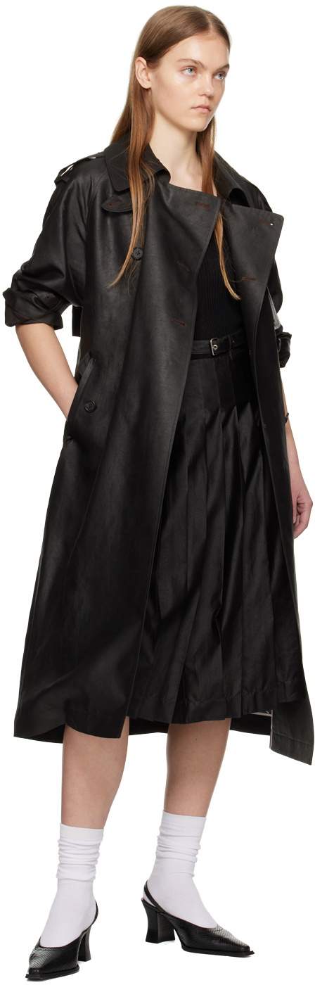 UMBER POSTPAST Brown Pleated Midi Skirt