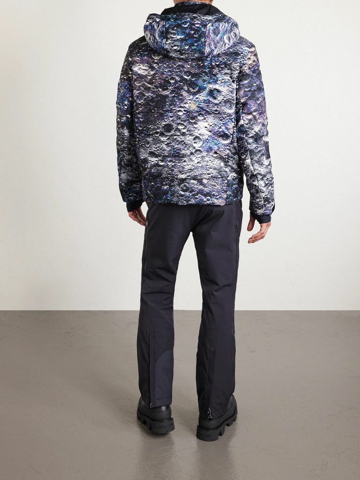 Aztech Mountain - MDJ Nuke Suit Printed Quilted Hooded Down Ski Jacket - Blue