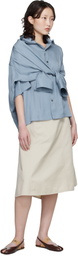 Maison MIHARA YASUHIRO Blue Shawl Layered Shirt