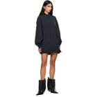 Balenciaga Black Hybrid Laurel Dry Molleton Minidress