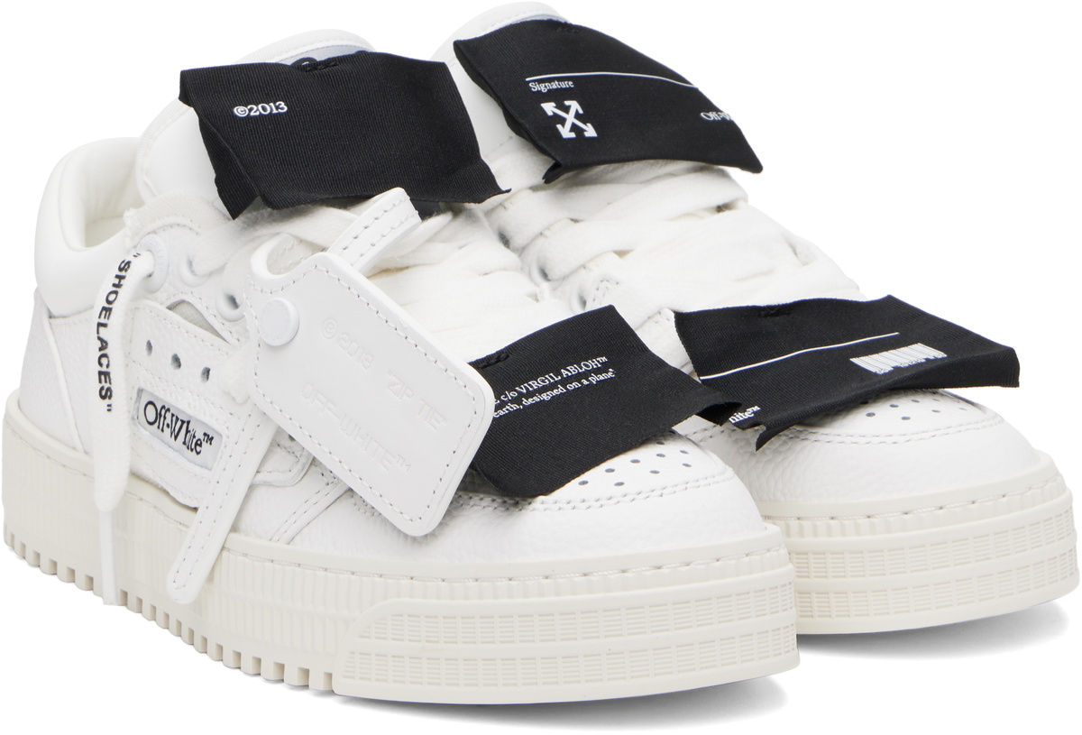 Off-White White & Black Low Top 3.0 Off Court Sneakers