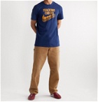 Nike - Logo-Print Cotton-Blend Dri-FIT T-Shirt - Blue