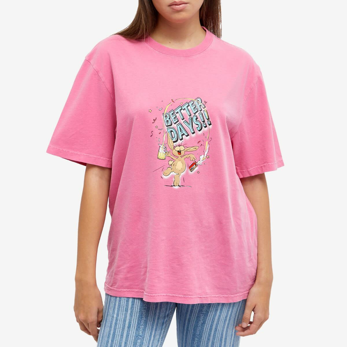 MARTINE ROSE bunny-print cotton T-shirt
