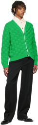 Bottega Veneta Green Nylon Cardigan