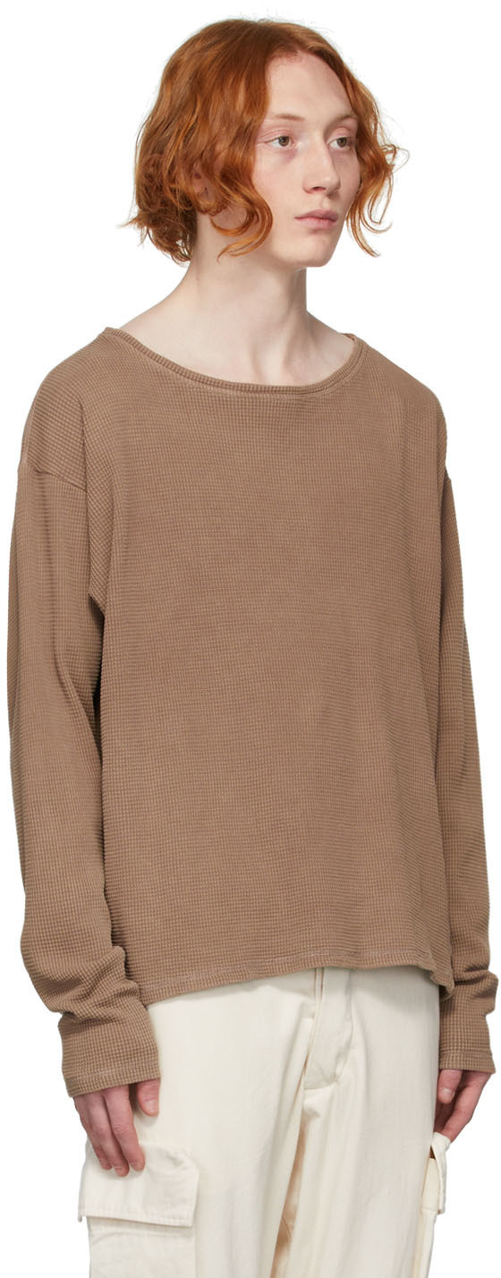 Greg Lauren Brown Waffle Sweatshirt