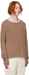 Greg Lauren Brown Waffle Sweatshirt