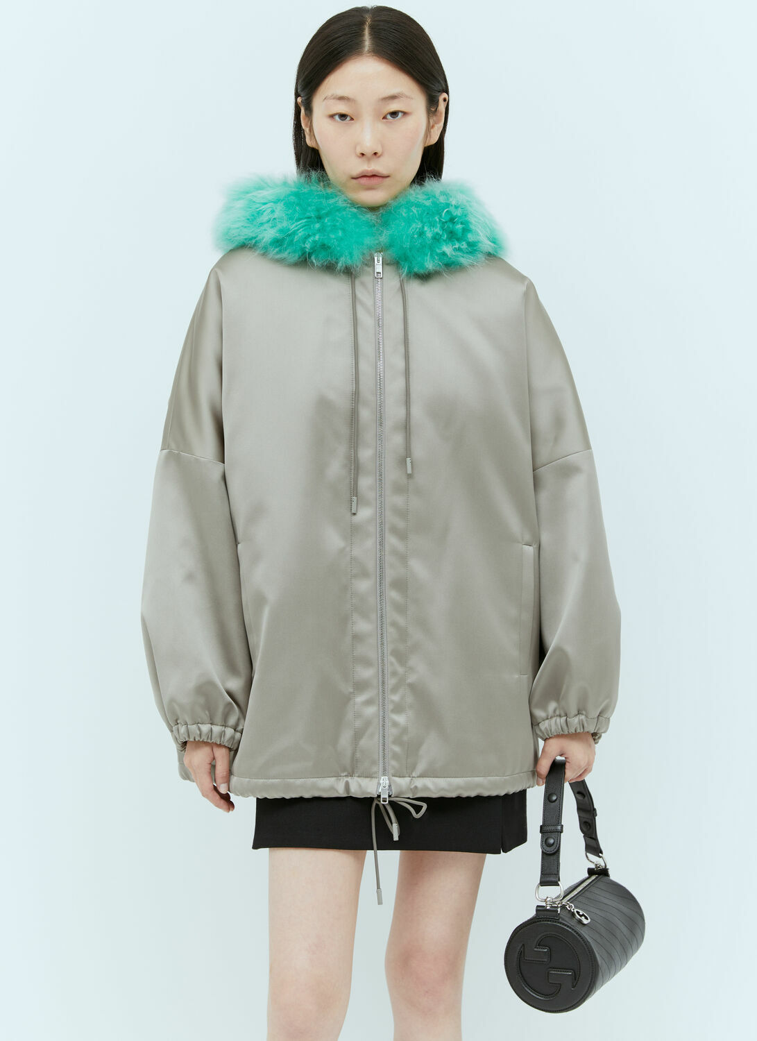 Gucci Satin Bomber Jacket