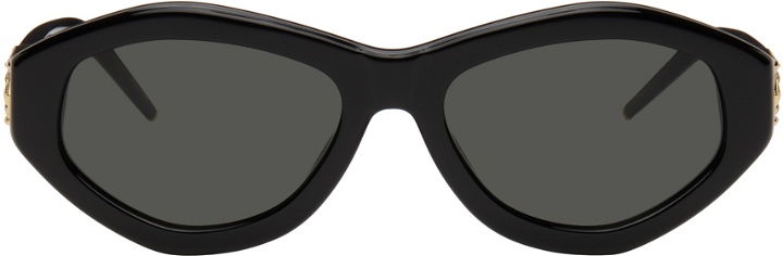 Photo: Casablanca Black Monogram Plaque Sunglasses