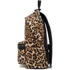 Saint Laurent Beige and Black Leopard Print City Backpack