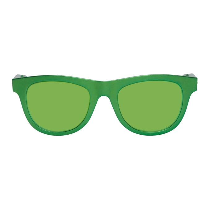 Photo: Bottega Veneta Green Aluminum Sunglasses
