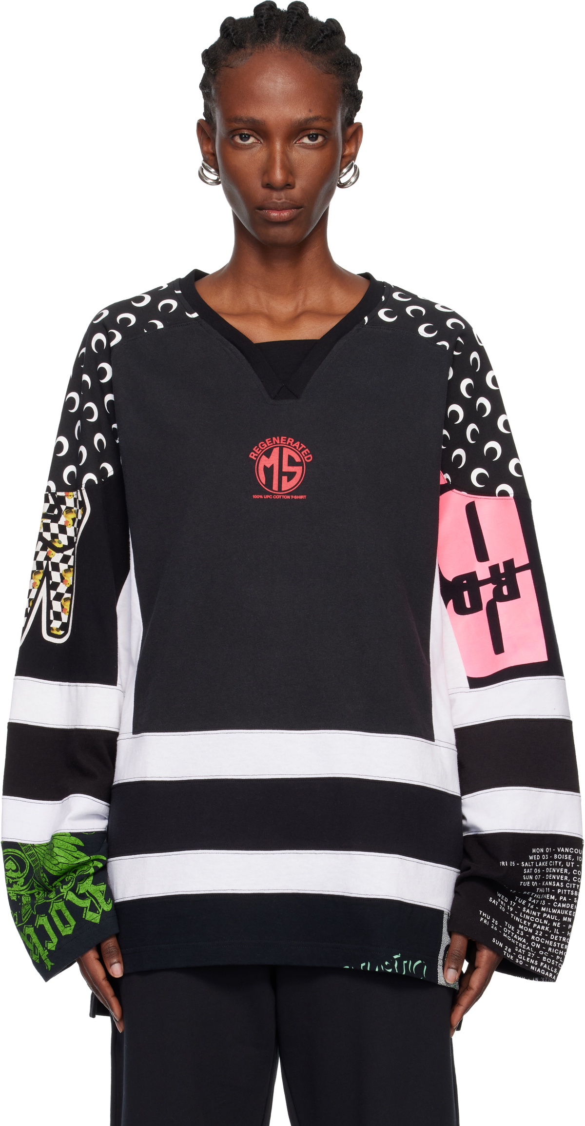 Marine Serre Regenerated Graphic Jersey LS Hockey T-shirt