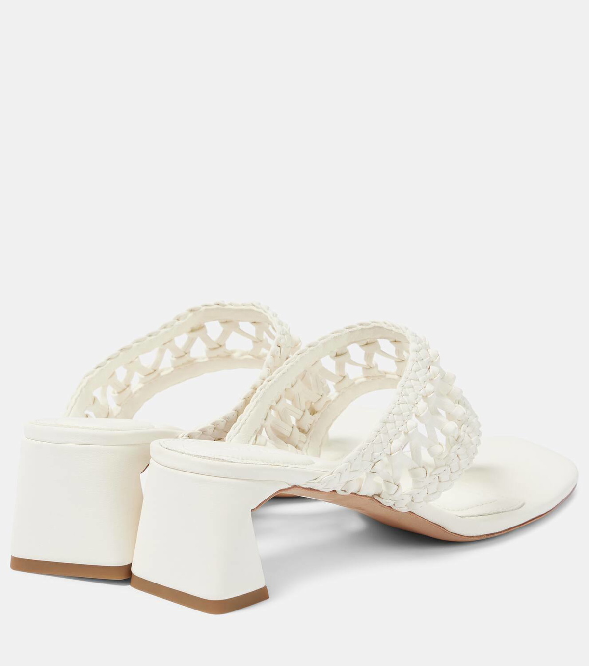 Simkhai Alia woven leather platform thong sandals