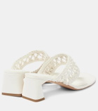 Simkhai Alia woven leather platform thong sandals