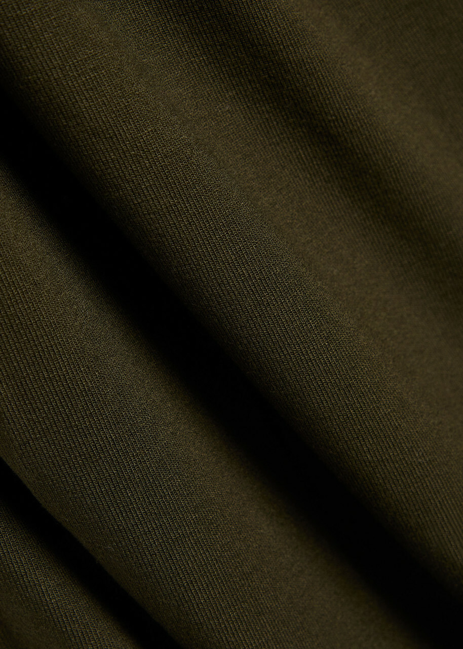 Vince Draped Jersey Midi Dress Green