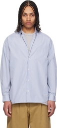 Comme des Garçons Homme Blue & White Cotton Stripes Shirt