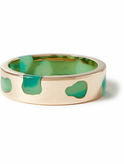 Ellie Mercer - 9-Karat Gold and Resin Ring - Green