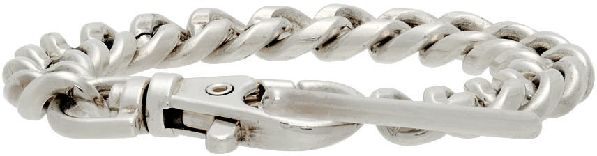 Martine Ali Silver Sandy Curb Bracelet