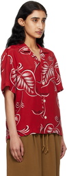 Bode Red Creeping Begonia Shirt