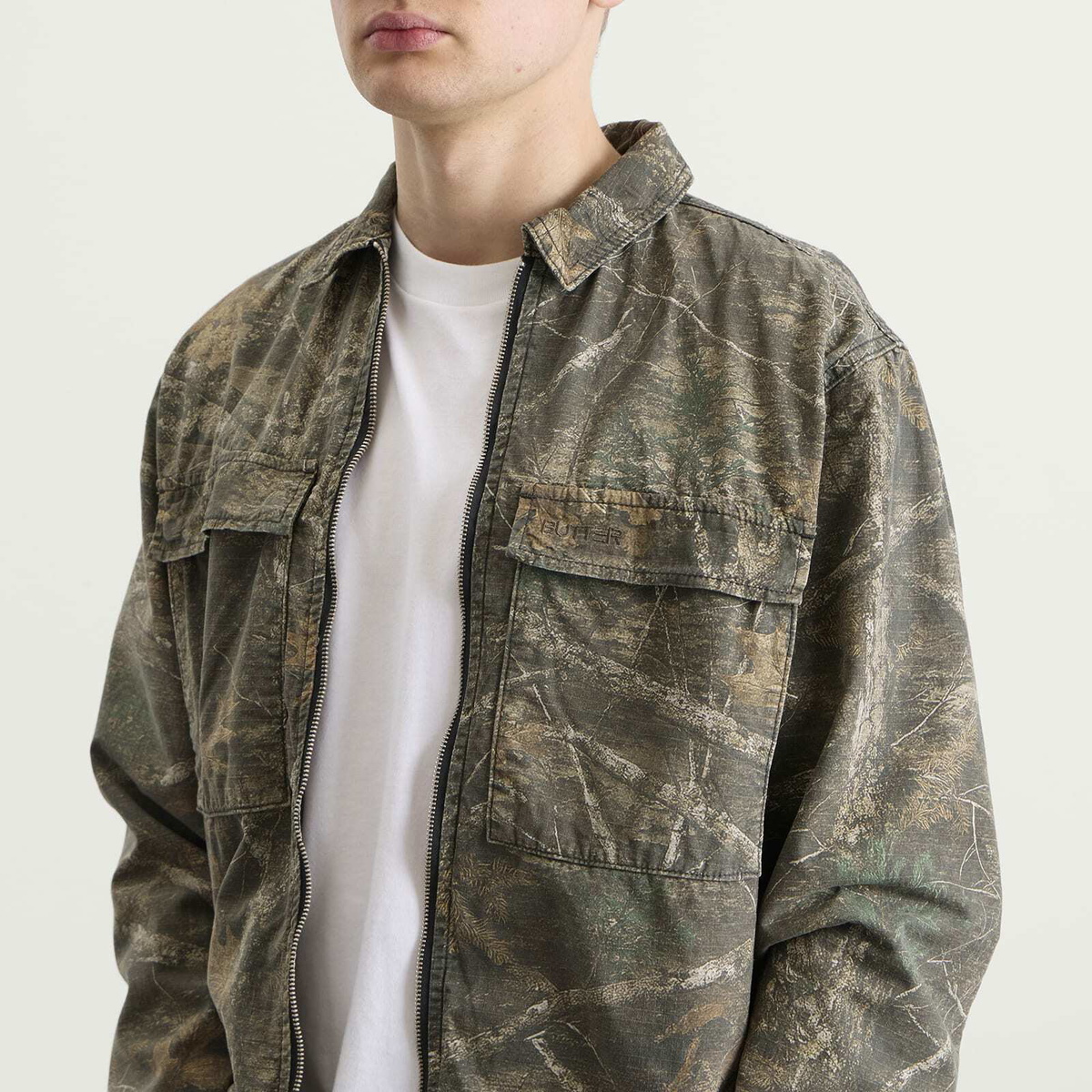 Butter Goods Men's Ripstop Core Jacket in Forest Camo
