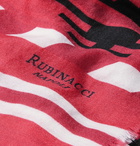 Rubinacci - Fringed Cashmere-Jacquard Scarf - Red