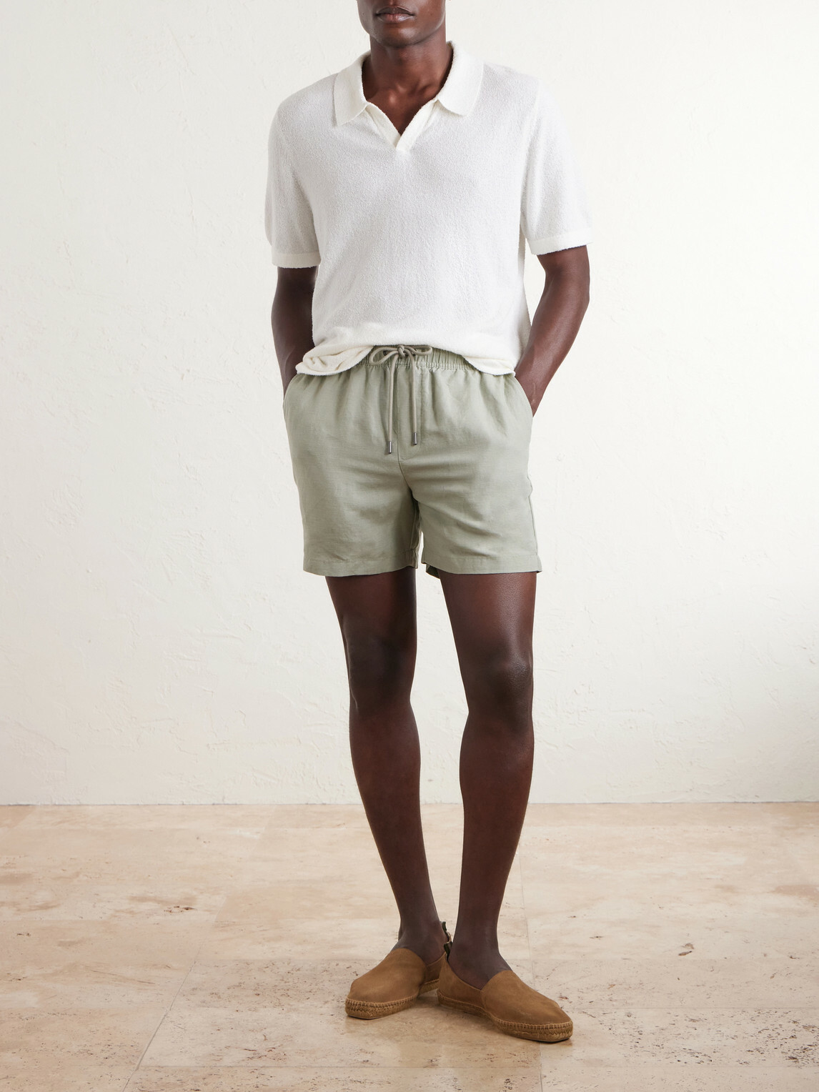 Onia - Straight-Leg Linen and Lyocell-Blend Shorts - Green