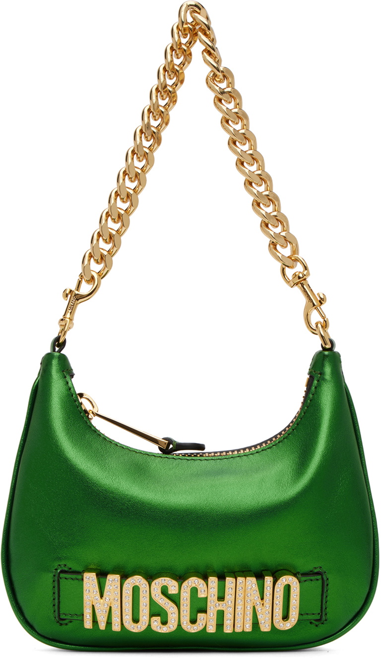 Moschino shoulder discount bag green