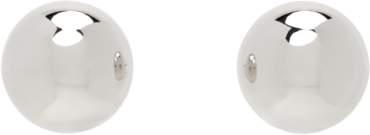 D'heygere Silver Ball Earrings