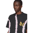Palm Angels Black Tie-Dye Butterfly T-Shirt