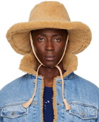 Bally Tan Shearling Cowboy Hat