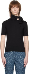 The World Is Your Oyster Black Strap Turtleneck