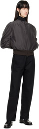AMOMENTO Black Tapered Fit Jeans