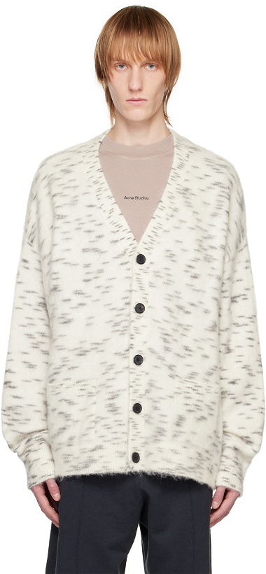 Photo: Acne Studios Off-White Button-Up Cardigan