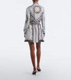 Versace Medusa printed silk twill shirt dress