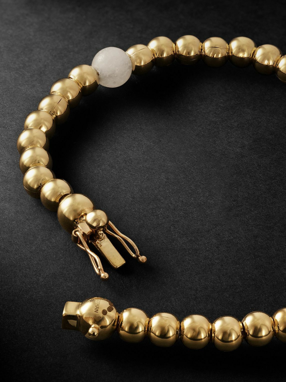 PATTARAPHAN - Tri Anya Baby Cycle 14-Karat Gold Moonstone Bracelet
