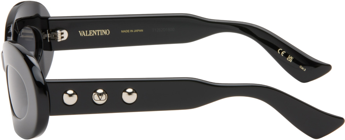 Valentino Black Nellcôte V Logo Sunglasses