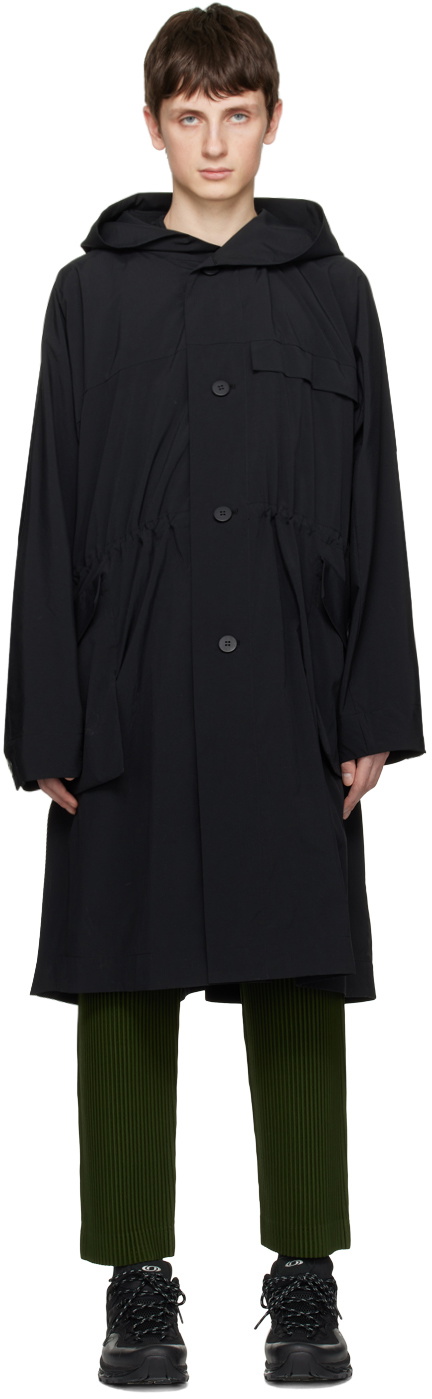 HOMME PLISSÉ ISSEY MIYAKE Black Acclimation Coat Homme Plisse