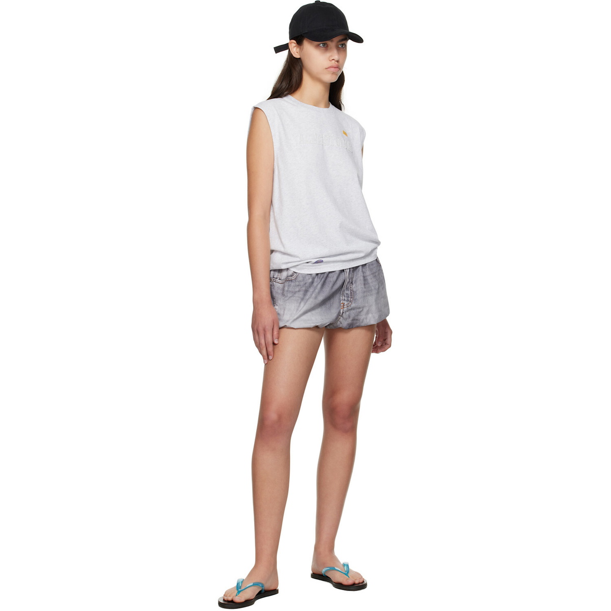Acne Studios Gray Printed Shorts