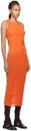 ISSEY MIYAKE Orange Karami Maxi Dress