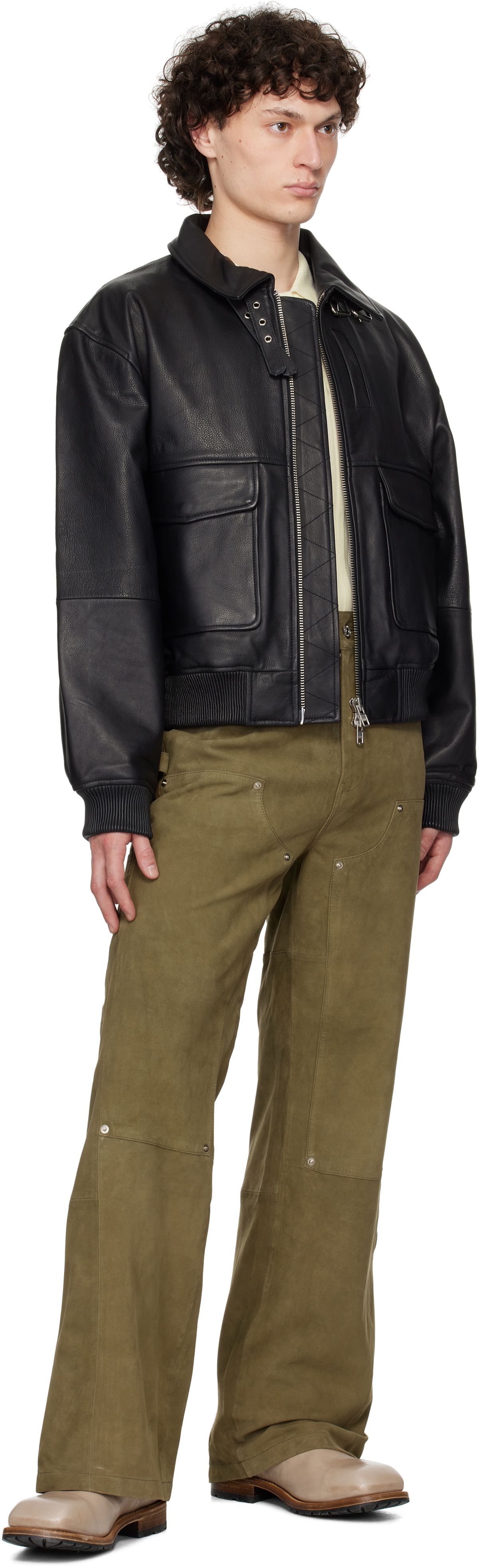 Deadwood Black Wingman Leather Jacket