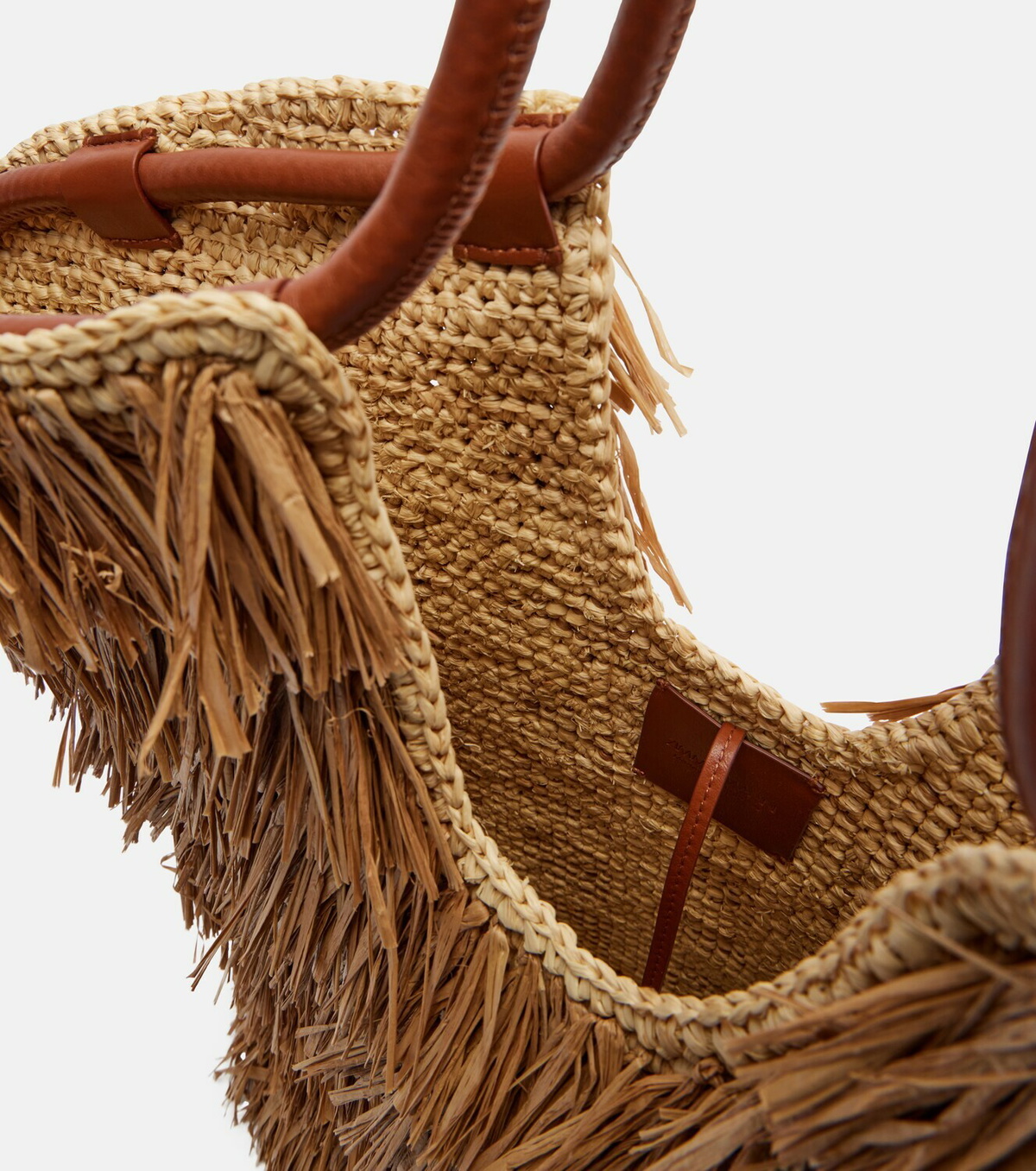 Zimmermann Goldentime Medium raffia tote bag