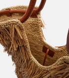 Zimmermann Goldentime Medium raffia tote bag