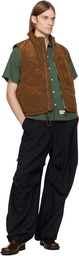 RANRA Brown Treker Shiny Nylon Vest