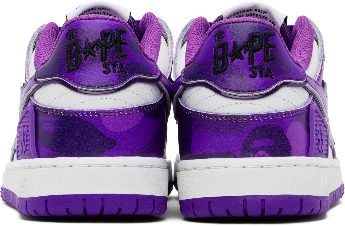 BAPE Purple & White SK8 Sta #1 M2 Sneakers A Bathing Ape