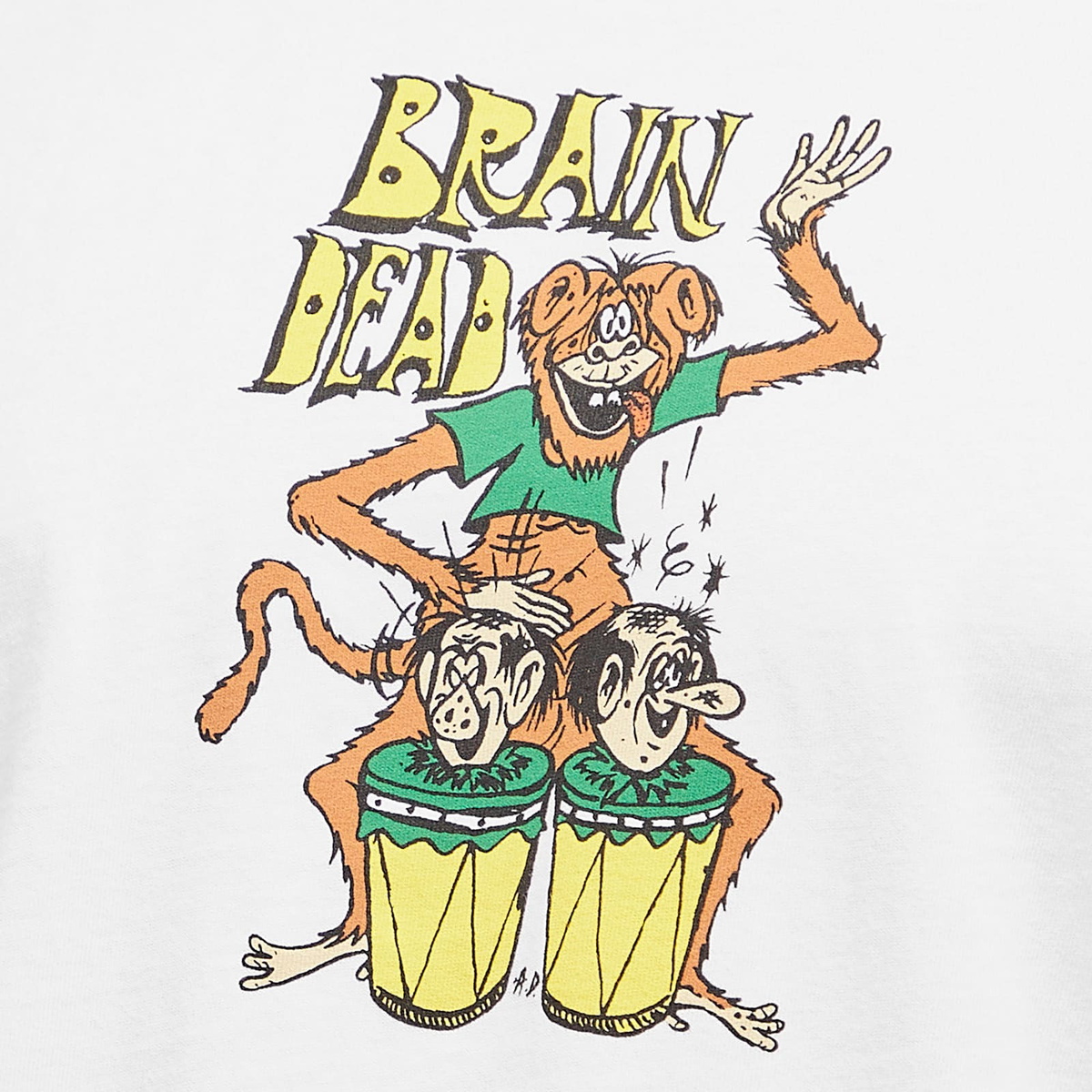 Brain Dead Men's Bongo Brain T-Shirt in White